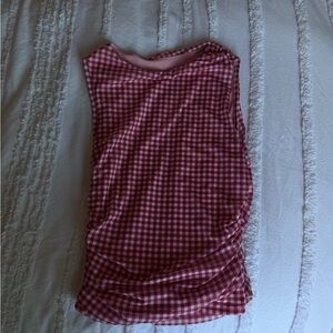 Red Checkered Women's Skirt